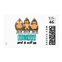 See Speak Hear No Ovarian Cancer 3 Postage