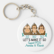 See Speak Hear No PCOS 2 Key Chains