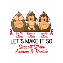 See Speak Hear No Stroke 2 t-shirts by awarenessgifts See Speak Hear No Stroke 2 t-shirts