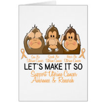 See Speak Hear No Uterine Cancer 3 Card