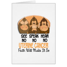 See Speak Hear No Uterine Cancer 3 Cards