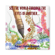 , SEE THE WORLD THROUGH THEIR EYES magnets by moirabridget , SEE THE WORLD THROUGH THEIR EYES magnets