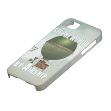 See the World Vintage Travel Airship Steampunk Art iPhone 5 Cases