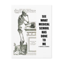See What Medical School Has Done To Me (Skeleton) Post Card