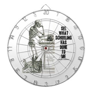 See What Schooling Has Done To Me (Vesalius) Dartboard With Darts