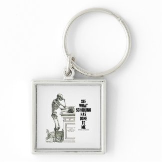 See What Schooling Has Done To Me (Vesalius) keychain