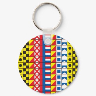 See Worthy _Signal Flags Keychain keychain