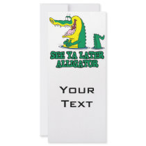 see ya later alligator rack card