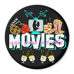 See You At The Movies - Dark Background magnets