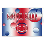 See you Soon! Britain Flag Colors Pop Art Greeting Cards