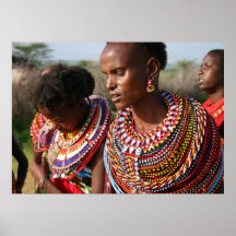 Seed Beads Jewellery from the Massai in Kenya Posters