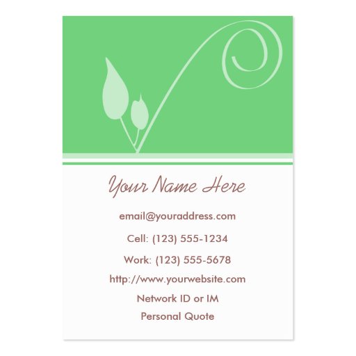 Seed Of Inspiration Profile Business Card (front side)