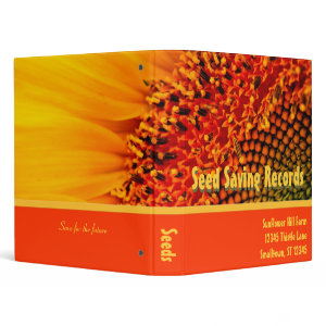 Seed Saving Records binder