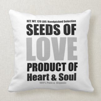 Seeds Of Love American Designer Throw Pillow