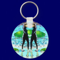 Seeing Double Keychain by Surfwearzcom Seeing Double Keychain