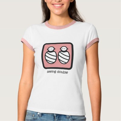 Seeing Double - Twin Girls T Shirt by c2gardner