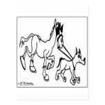 Seeing Eye Dog For A Horse postcards