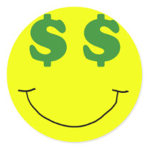 Seeing Green Smiley Sticker stickers