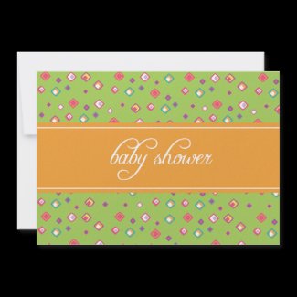 Seeing Squares Baby Shower Invitation invitation