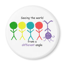 Seeing The World Magnet by AspergersArt Seeing The World Magnet