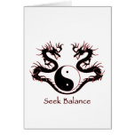 Seek Balance Yin Yang and Dragons cards