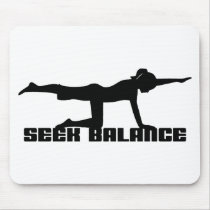 Seek Balance Yoga Gift Mouse Pad