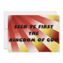 Seek ye first The Kingdom of God Personalized Invites