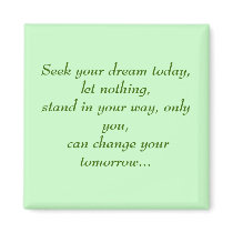 Seek your dream today magnet