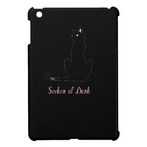 seeker of dark black kitty cat case for the iPad mini Zazzle