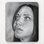 Seeking Guidance Girl Portrait Mousepad