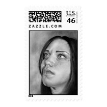 Seeking Guidance Girl Portrait Postage