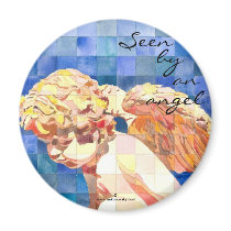 "Seen by an angel" Magnet