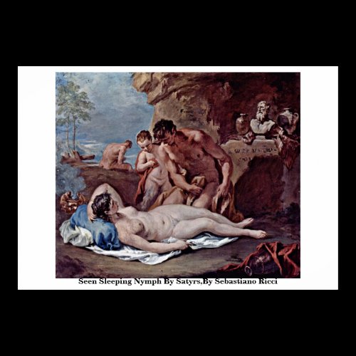 Seen Sleeping Nymph By Satyrs,By Sebastiano Ricci Print