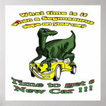 Segnosaurus Car Wreck Poster
