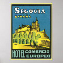 Segovia Espana Hotel Comercio Europeo Posters