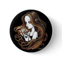 "Seika" Amber Rose Crystal Ball Angel Button