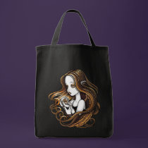 "Seika" Amber Rose Crystal Ball Angel Canvas Tote bags