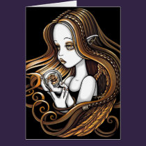 "Seika" Amber Rose Crystal Ball Angel Card