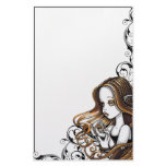 "Seika" Amber Rose Crystal Ball Angel Stationery