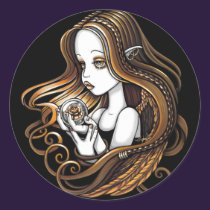 "Seika" Amber Rose Crystal Ball Angel Stickers stickers