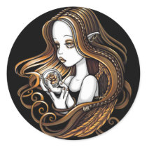 "Seika" Amber Rose Crystal Ball Angel Stickers