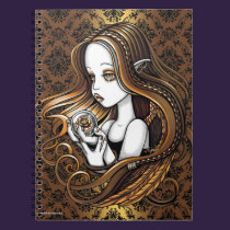 "Seika" Gothic Amber Rose Angel Notebook