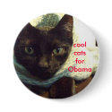 Seimei- Cool Cats for Obama buttons