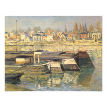 Seine at Asnieres by Monet, Vintage Impressionism Announcement