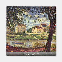 Seine At Saint-Mammès By Sisley Alfred Magnets