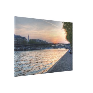 Seine sunset canvas print
