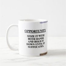 Seize opportunity with both hands & kill it mug
