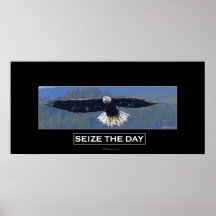 SEIZE THE DAY Bald Eagle Motivational Print