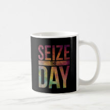 Seize the Day Black Mug