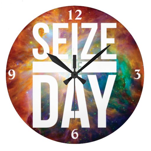 Seize the Day Nebula Wallclocks